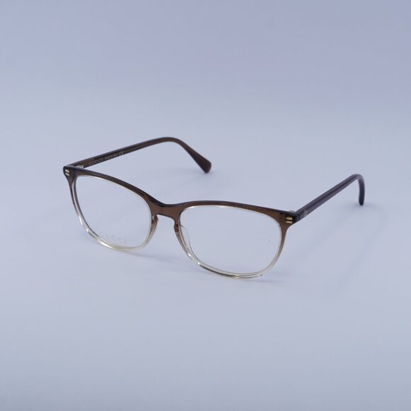 Gucci GG0549O 009 Eyeglasses Brown Gradient 54mm Square Frame - Picture 1 of 9